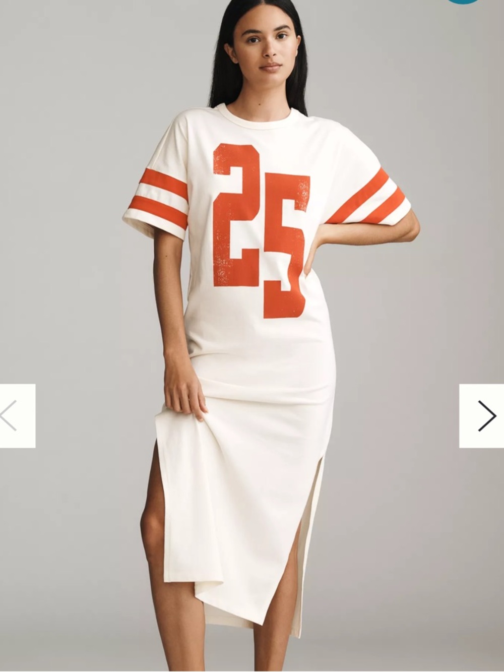 Daily Practice Graphic T-Shirt jersey Dress xs cream orange red